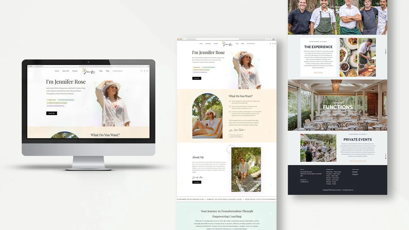 Jennifer Rose personal coaching website built by Apex Digital Advisory