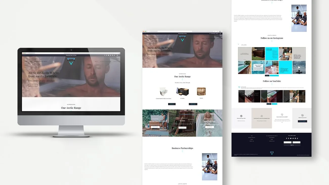 Arctic Ice Baths online store built by Apex Digital Advisory