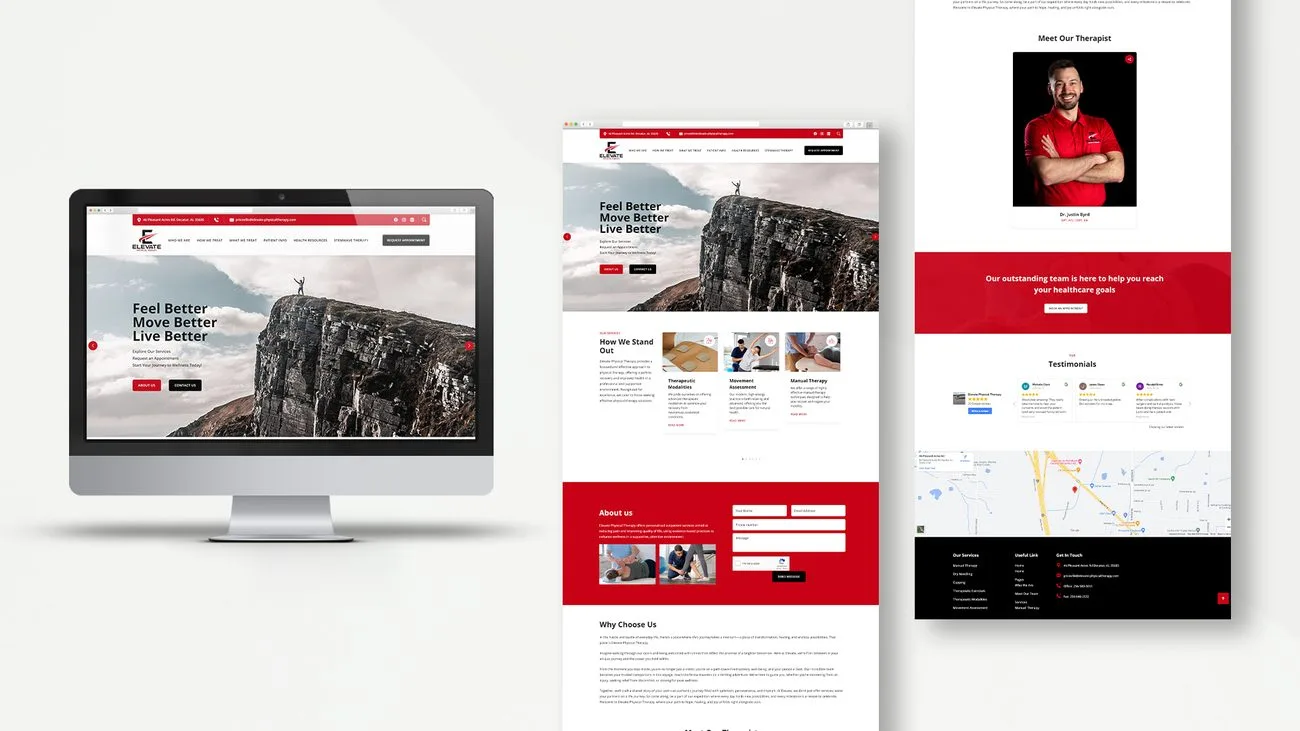 Elevate Physical Therapy website built by Apex Digital Advisory